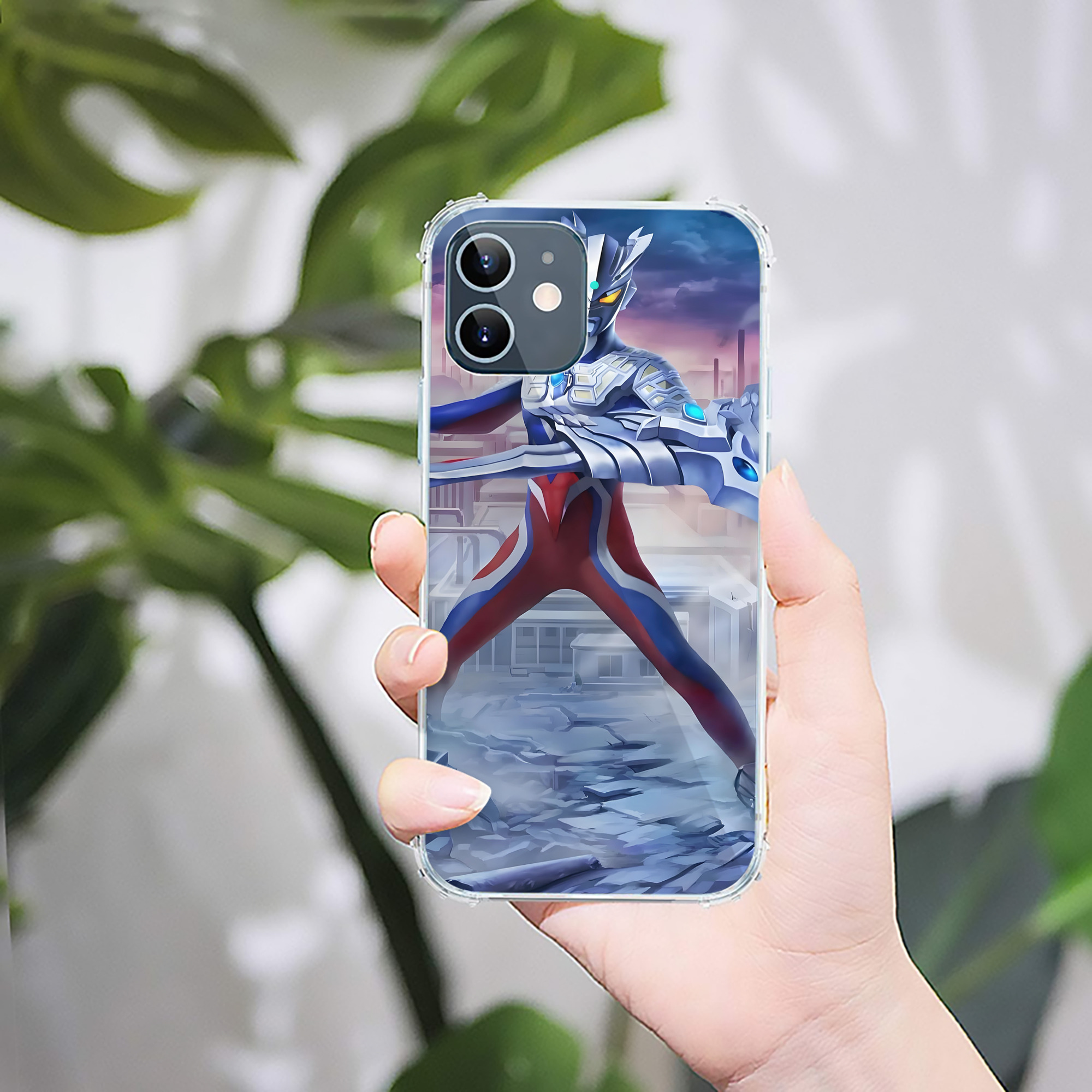 （画像用） ウルトラマン Ultraman 【iPhone 12シリーズ対応】透明スマホケース（クリアソフトケース）